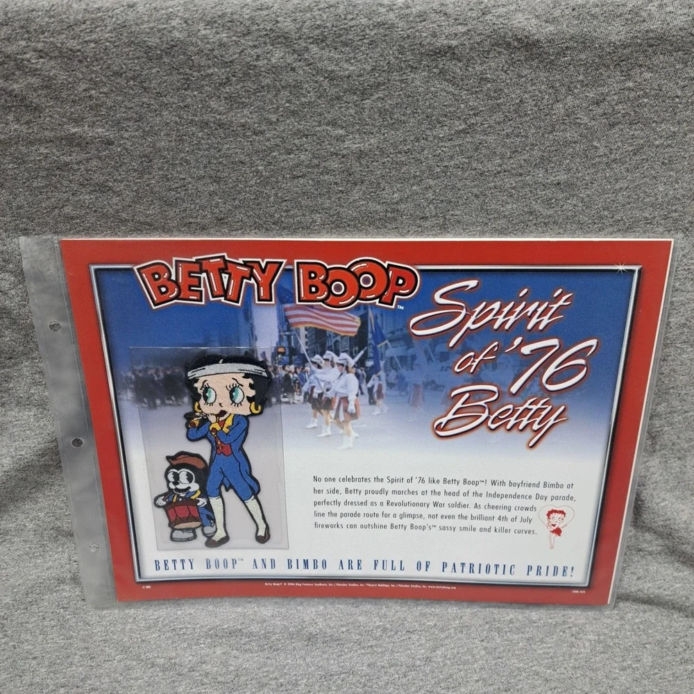 Betty Boop Patch Spirit Of 76 Betty Clothing Patch Collectible Vintage Americana